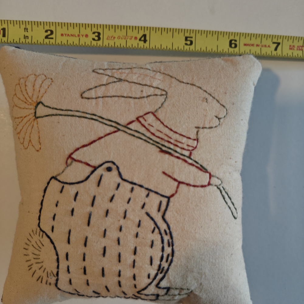 Embroidered Rabbit Pillow - Picture 2 of 4